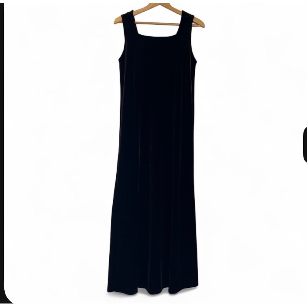 Valerie Stevens Velvet Maxi Dress Womens 8 Brown 90s Y2K Minimalist Evening